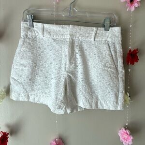 Banana Republic White Eyelet Women Shorts